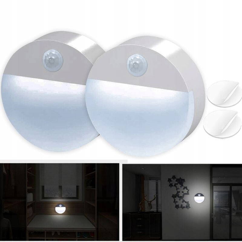 2 db Mozgásérzékelő LED Fali Lámpa – Vezeték Nélküli - BShopyelemes fali lámpaenergiatakarékos LEDLED fali lámpa06977547960514_0