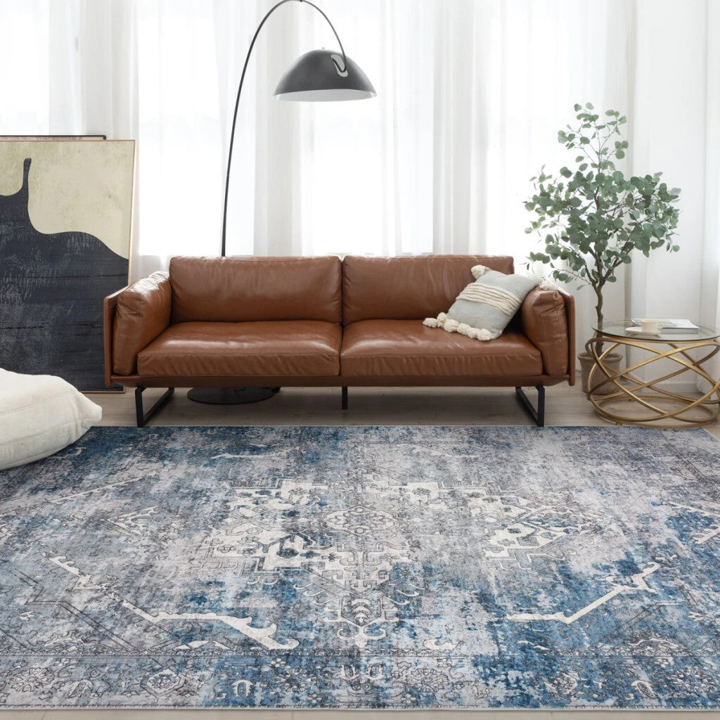 Taleta Moonlit Kék-Szürke Vintage Beltéri Szőnyeg 120x170cm