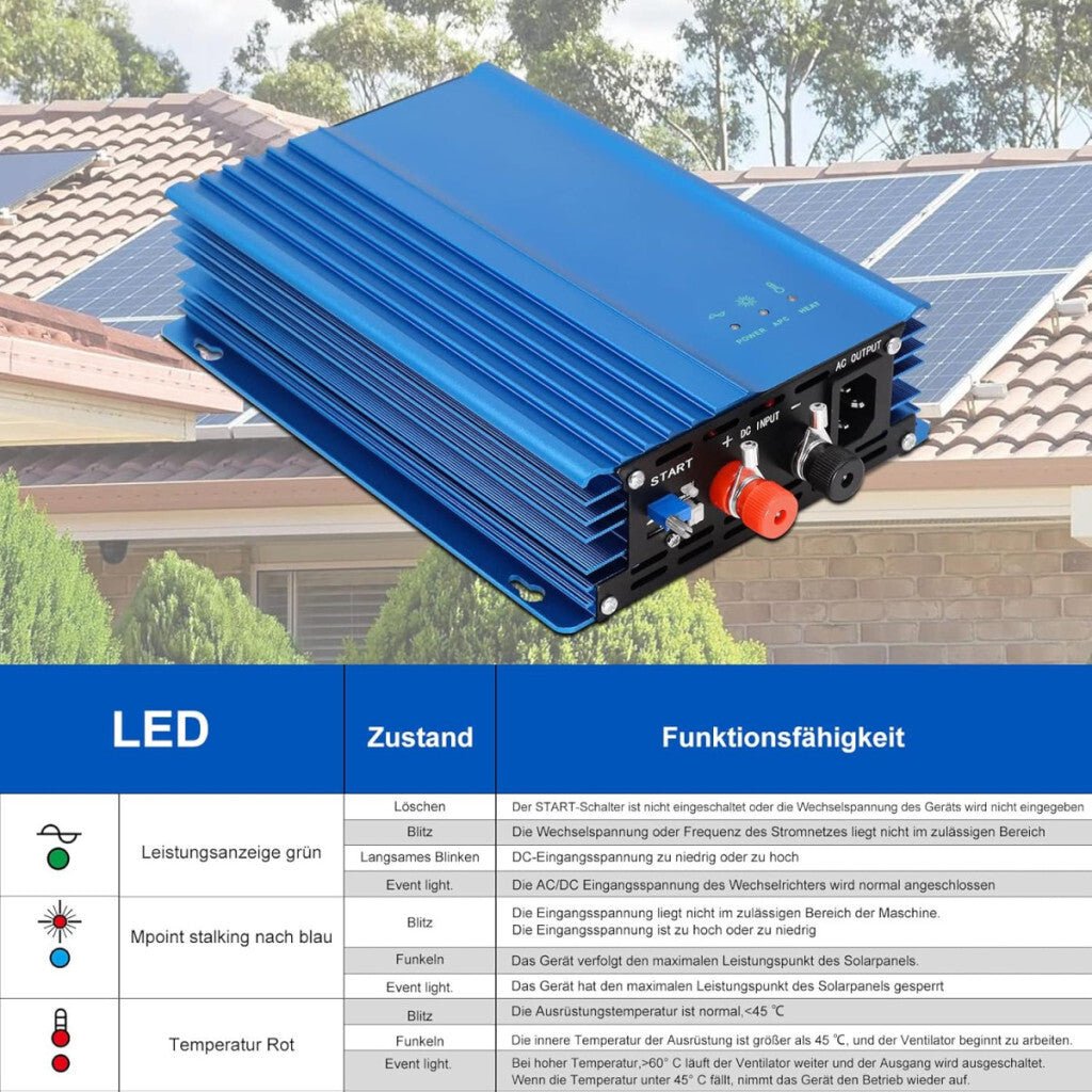 ARCELI 500W MPPT 12V Napelemes Inverter - Mikro Inverter, PV Inverter - Kék - BShopy12 V szolár inverter500 W szoláris inverterARCELI napelem inverterX001QT2PPP_5