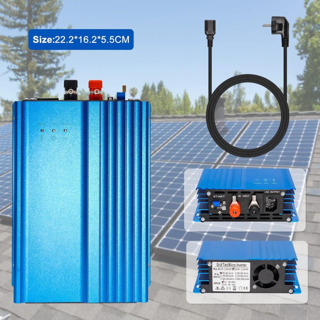 ARCELI 500W MPPT 12V Napelemes Inverter - Mikro Inverter, PV Inverter - Kék - BShopy12 V szolár inverter500 W szoláris inverterARCELI napelem inverterX001QT2PPP_4