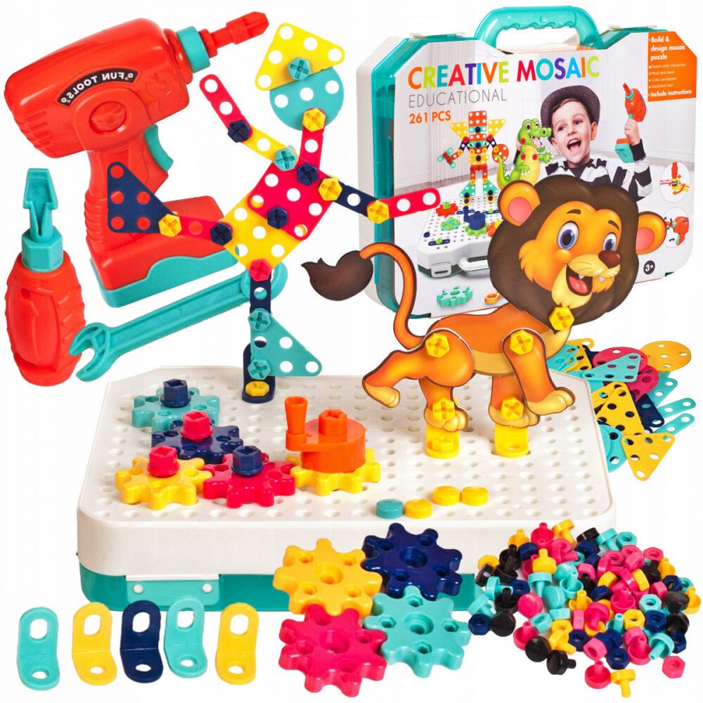 Arkmiido 3D Barkácsszett Kis Fúróval - Kreatív Építőjáték Gyerekeknek - BShopy3D barkácsszettArkmiido barkácskészletDIY barkácsszettX001AM4317_2