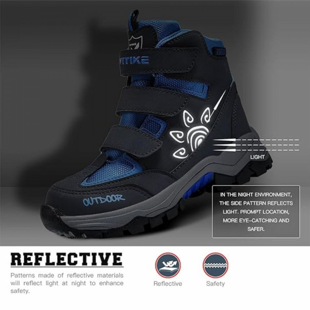 ASHION Gyerek Téli Cipő 34 - es - Sötétkék - Fekete Meleg Csúszásgátló Lábbeli - BShopy34 - es gyerekcipőASHION gyerek cipőcipő iskolábaX001F7F80H_1