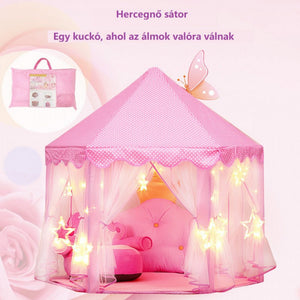 BDream Kinderzelt, Spielzelt für drinnen und draußen, Prinzessin Rosa 140 x 135 cm - BShopy