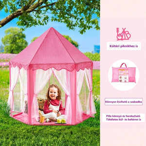 BDream Kinderzelt, Spielzelt für drinnen und draußen, Prinzessin Rosa 140 x 135 cm - BShopy