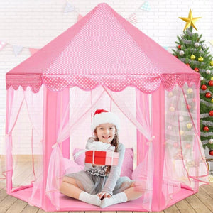 BDream Kinderzelt, Spielzelt für drinnen und draußen, Prinzessin Rosa 140 x 135 cm - BShopy
