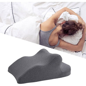 Blux multifunktionales Stützkissen aus Memory-Schaum – Rückenstütze, zum Entspannen und für die Bauchlage (65×46×26 cm, Dunkelgrau) - BShopy