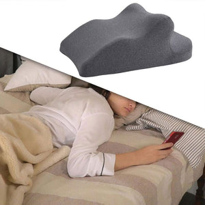 Blux multifunktionales Stützkissen aus Memory-Schaum – Rückenstütze, zum Entspannen und für die Bauchlage (65×46×26 cm, Dunkelgrau) - BShopy