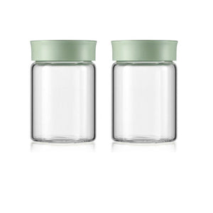 Buydeem CS1002 auslaufsicheres Glas-Aufbewahrungsset – 2 x 300 ml Gewürz- und Frischhaltebehälter - BShopy