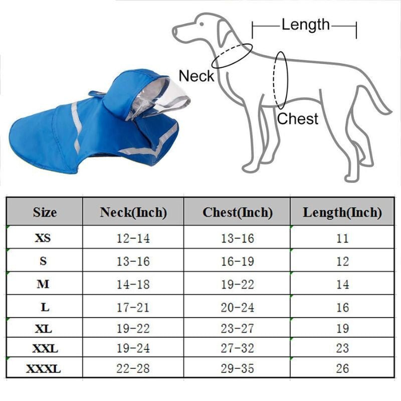 Doglemi XL Méretű Esőkabát, Nagytestű Kutyáknak - Kék - BShopy6932205246430_4