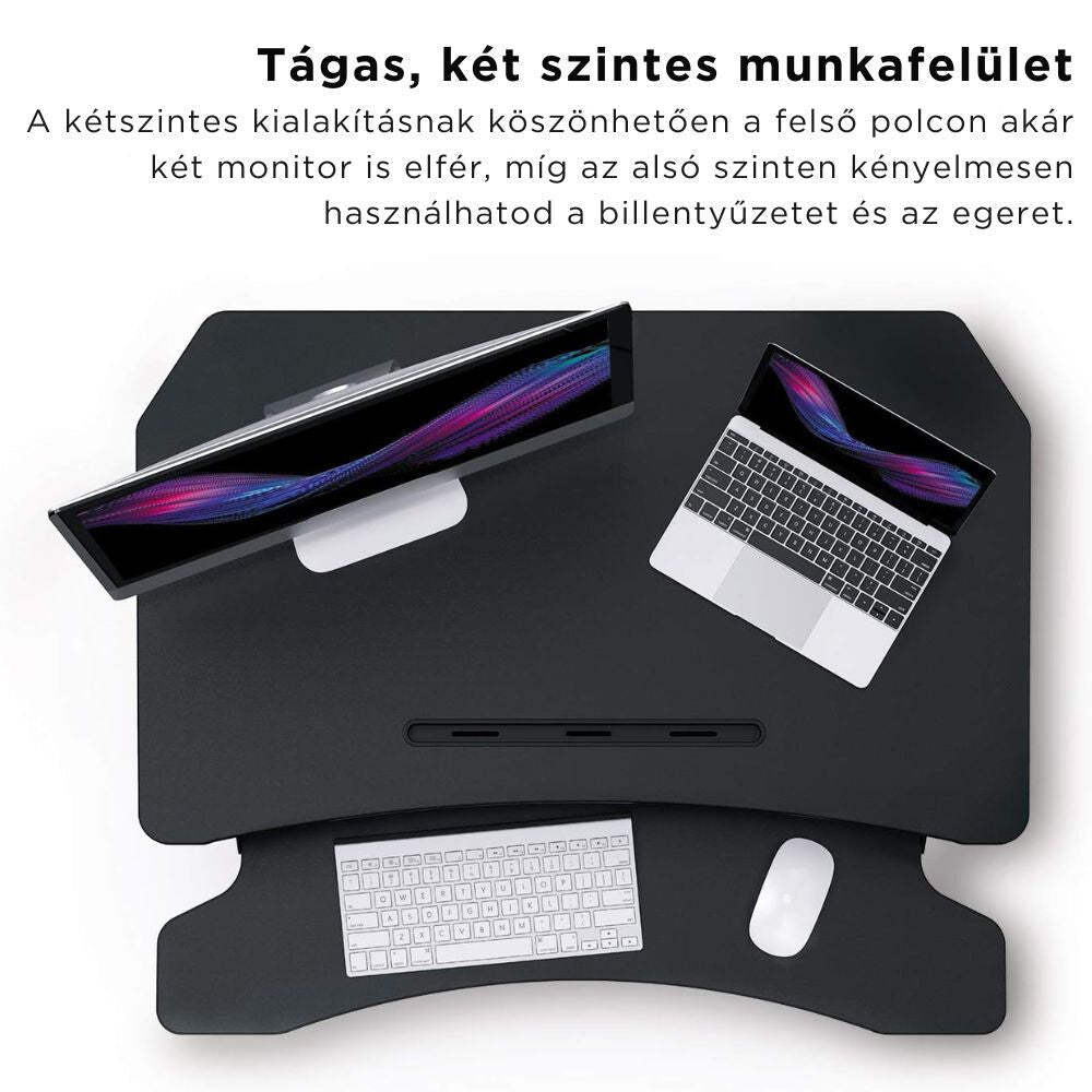 Elektromos Állítható Íróasztal – Automatikus Emeléssel és Billentyűzettartóval - BShopyX001ATTWCF_1