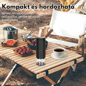 Elektromos Kávédaráló Akkumulátoros – 38 Állítható Őrlési Fokozat, LED Kijelző - BShopy