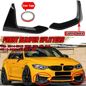Első Lökhárító Légterelő Toldat 2db BMW Autókhoz (Fekete) - BShopy