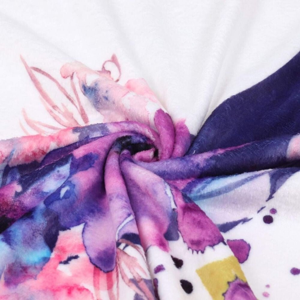 Ever Fairy Mérföldkő Babapléd - Polár, 150×100 cm, Lila Hold Mintás - BShopy