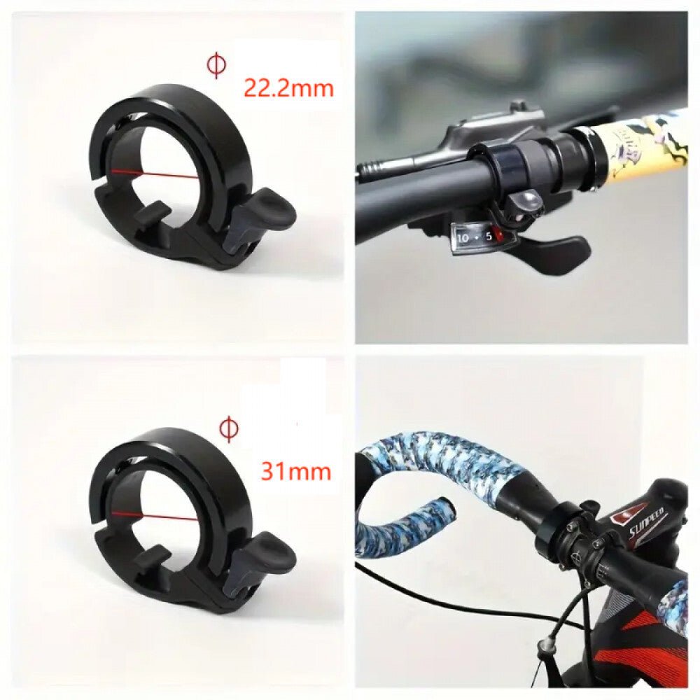Fekete Kerékpárcsengő 22 mm - es Hangszóróval - 31 mm - es Kormányhoz - BShopyX001TUK1JX_4