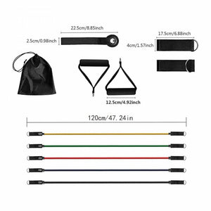 Fitbody 11 db - os Fitnesz Gumikötél Készlet – Színes - BShopy