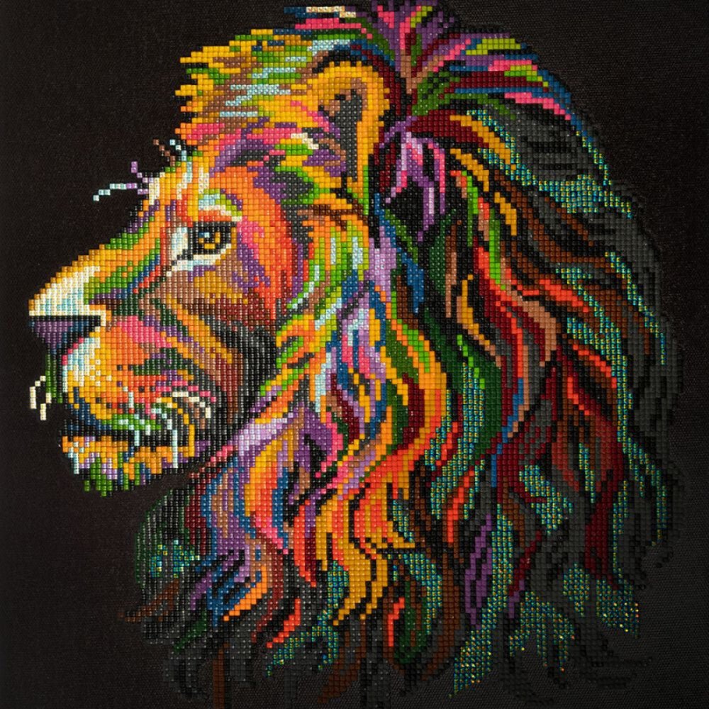 Gyémántfestő Készlet Oroszlán Mintával - Kreatív DIY Kézműves Szett - BShopy