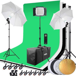 Hakutatz Professzionális Stúdióvilágítás Szett Háttérrendszerrel és Hordtáskával - BShopy