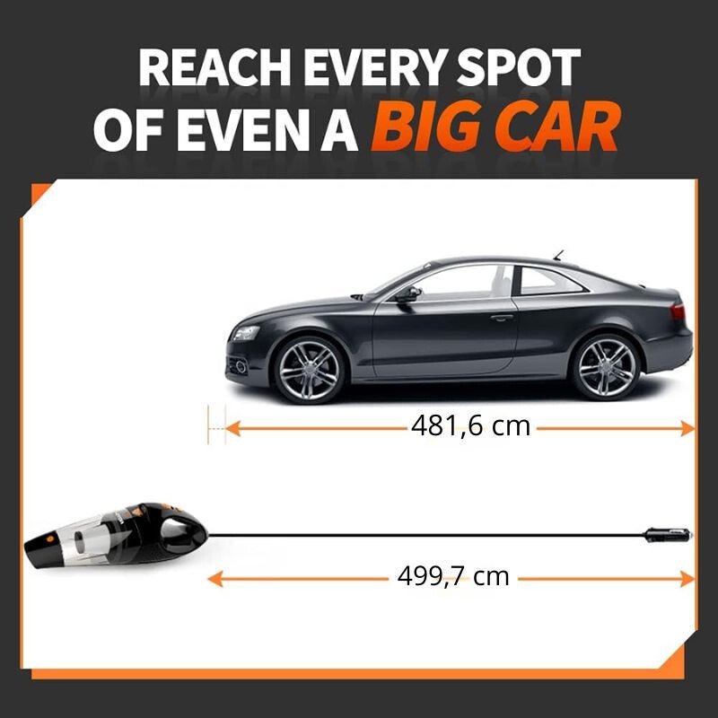 Hikeren Hordozható Autós Kézi Porszívó 12 V - 106 W, HEPA - Szűrős - BShopy