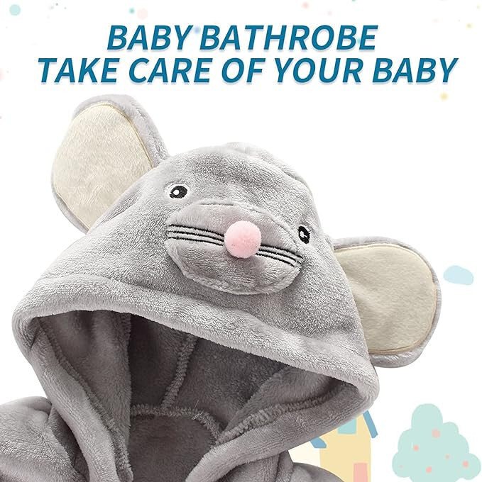 IEUUMLER Gyerek Köntös - Kisegér Mintás, Kapucnis (120 - as Méret) - BShopychildren’s sleepwearcomfortable loungewearfox pattern pajamasX000SFRHM9_3