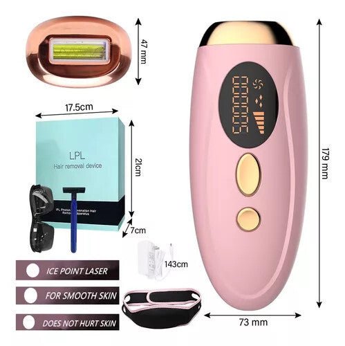 IPL Szőrtelenítő Készülék Otthoni Használatra - Rózsaszín - Bronz, 5 Erősségi Fokozat - BShopyX001PINK001_4