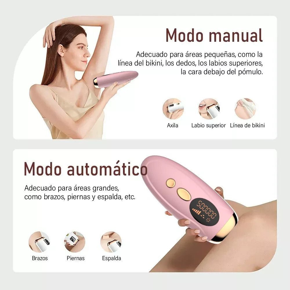 IPL Szőrtelenítő Készülék Otthoni Használatra - Rózsaszín - Bronz, 5 Erősségi Fokozat - BShopyX001PINK001_5