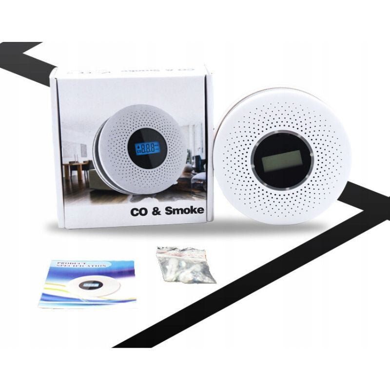 JKD 512COM LCD Kijelzős Szén - Monoxid és Füstérzékelő, Hang És Fényriasztással - 1db - BShopy