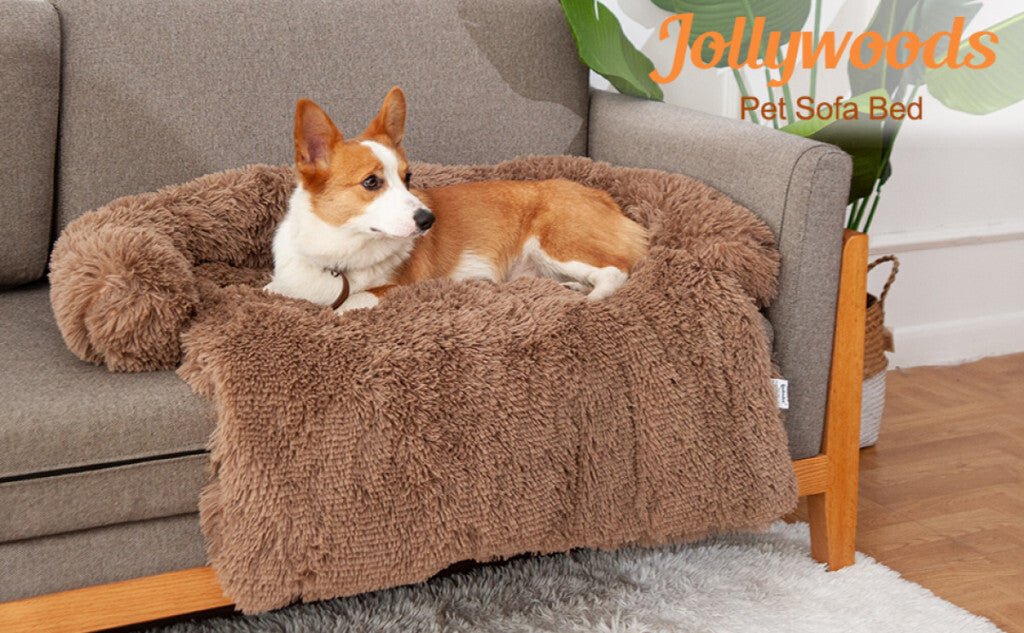 Jollywoods Kanapévédő Kutyaágy Kis - és Közepes Méretű Kutyáknak Barna L (110x110x15cm) - BShopy