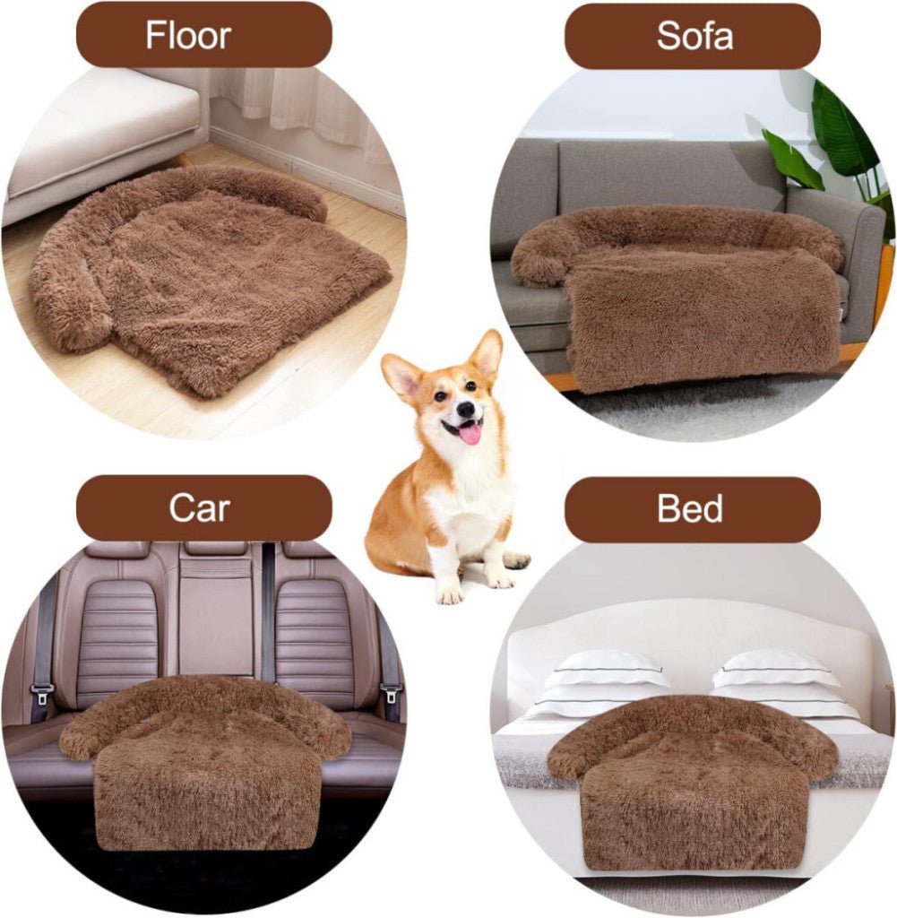 Jollywoods Kanapévédő Kutyaágy Kis - és Közepes Méretű Kutyáknak Barna L (110x110x15cm) - BShopy