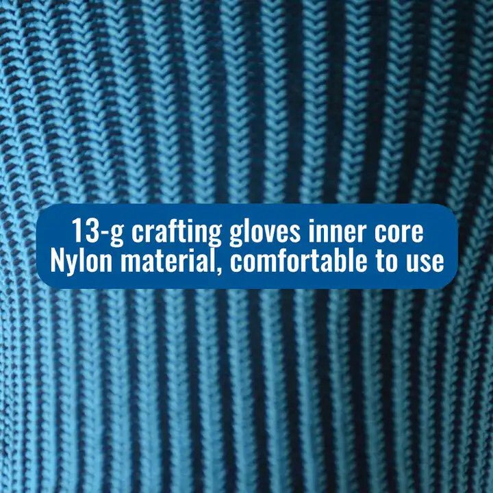 Kék Latex Bevonatú Poliészter Szerelőkesztyű - 2 pár, Csúszásmentes, Vágásálló - BShopy
