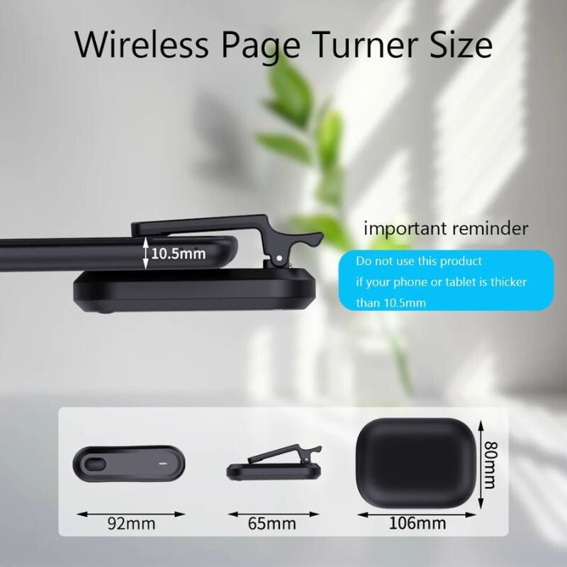 Kompakt RF Oldalforgató Bluetooth Távirányítóval és Töltőtokkal - Olvasáshoz és Fotózáshoz, Többplatformos Használatra - BShopy921368851900_8