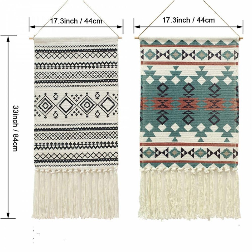 Lomohoo Azték Mintás Faliszőnyeg (Fehér - Fekete) - BShopy