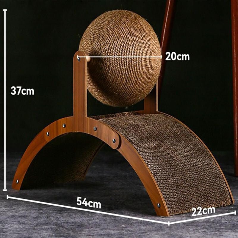 Macskakaparó Oszlop Rögzített Játéklabdával – Strapabíró Kaparófelület Kis - és Közepes Testű Macskáknak - BShopy921312754166_4