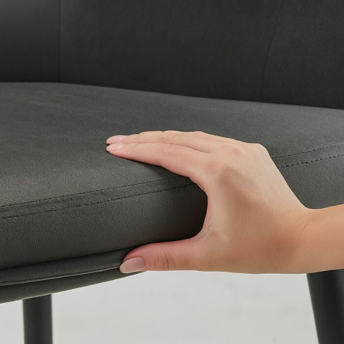 Maxine Étkezőszék Szett 2db - Szürke Bársony - BShopyC - U - DC - B0430GY_2