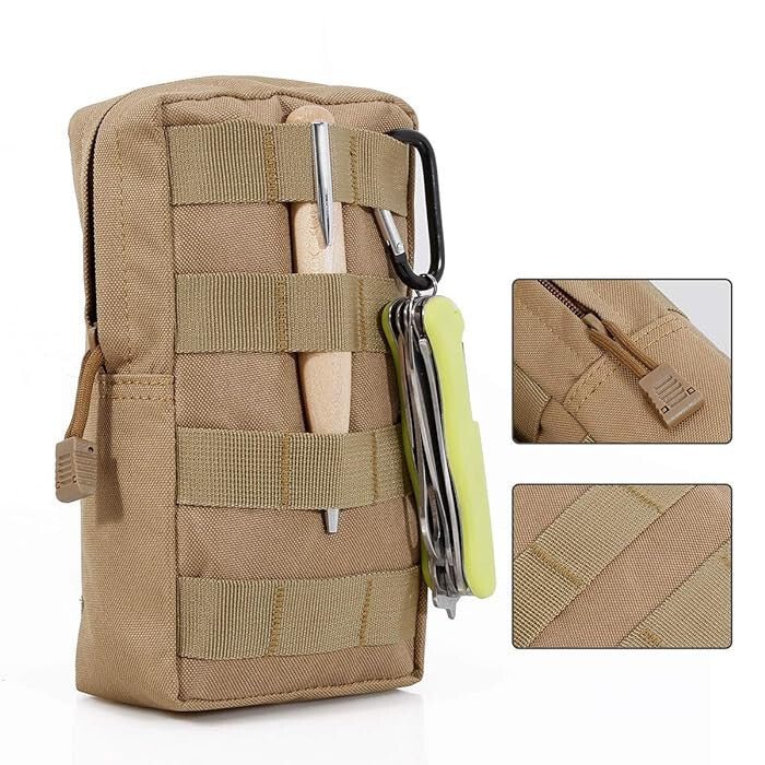 Molle Rendszerű Taktikai Táska, Nejlon, (Khaki) - BShopyB07VPDV3N7_2