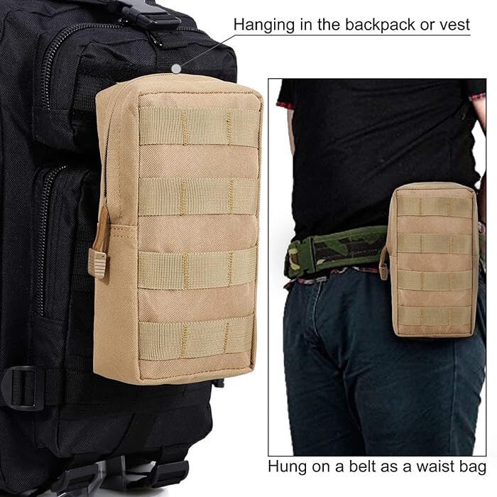 Molle Rendszerű Taktikai Táska, Nejlon, (Khaki) - BShopyB07VPDV3N7_1