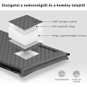 Naturehike Könnyen Felfújható Kempingmatrac Beépített Párnával – 6 cm Vastag, Összekapcsolható - BShopy