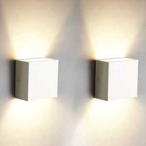 OOWOLF Modern Fali Lámpa, LED Világítás 2db Fehér - BShopy