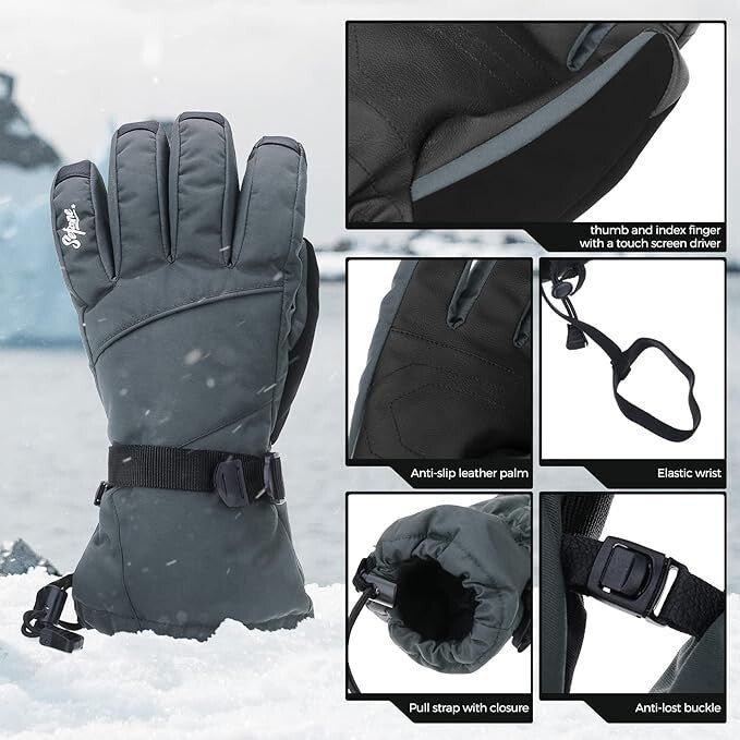 Sefzone Felnőtt Érintőképernyős Síkesztyű Férfiaknak És Nőknek - XL Méret (Szürkéskék) - BShopyG5572 - POA9899945_6