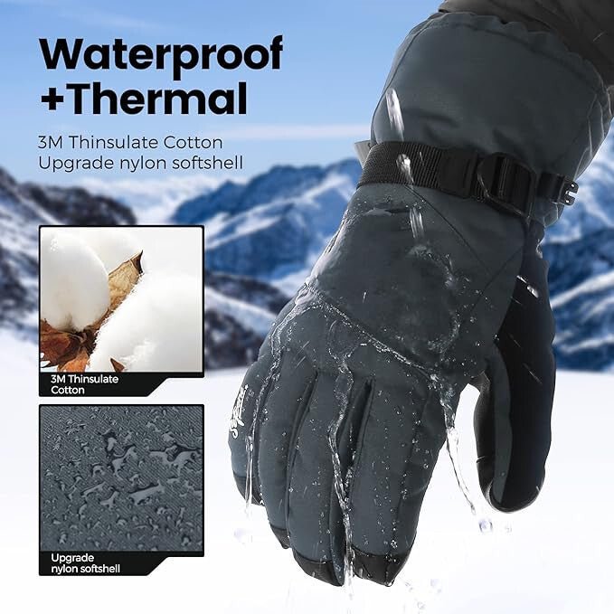 Sefzone M - es Férfi Érintőképernyős Síkesztyű - Szürkéskék - BShopyG5572 - POA9899943_4