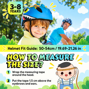 Größenwahl Kinderhelm – Kopfumfang 50–54 cm, 3–8 Jahre