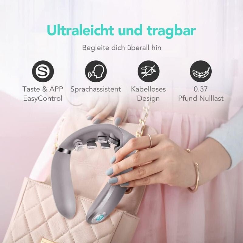 SKG G7 PRO Szürke Vezeték Nélküli Nyakmasszírozó Hőterápiával – Intelligens Izomlazító Készülék - BShopy6944527438790_1