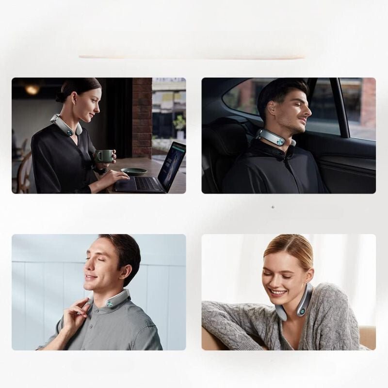 SKG G7 PRO Szürke Vezeték Nélküli Nyakmasszírozó Hőterápiával – Intelligens Izomlazító Készülék - BShopy6944527438790_4