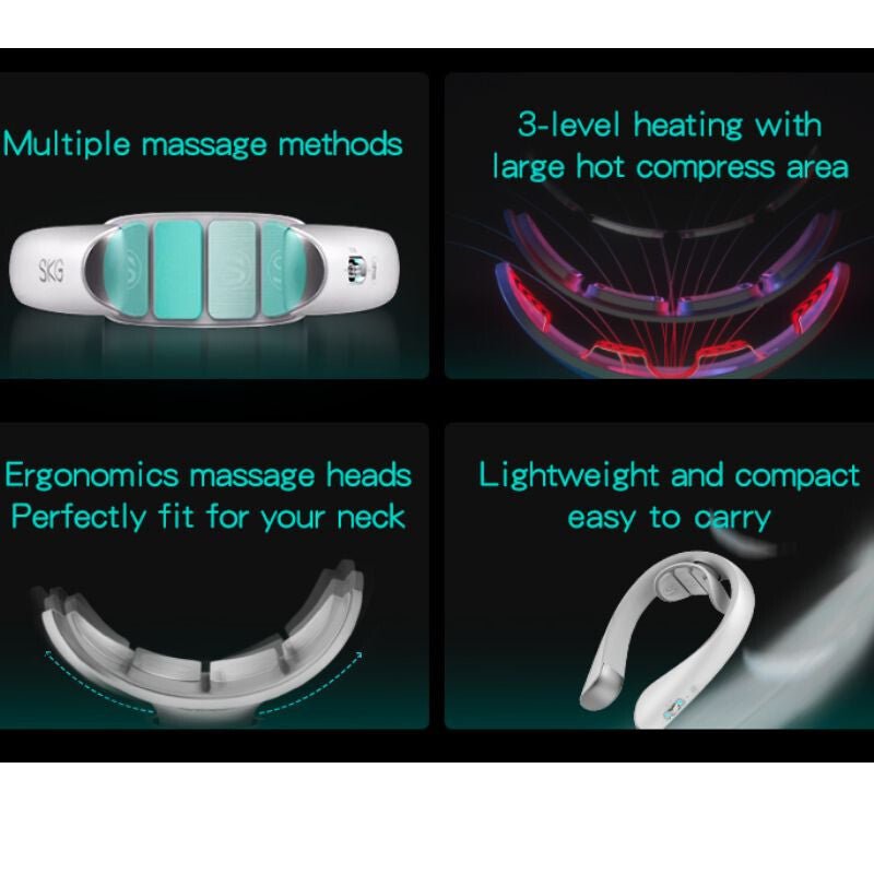 SKG K5 Pro Mikroáramos Nyakmasszírozó – Fehér, Rezgés + Meleg, TENS - BShopy6944527436970_7