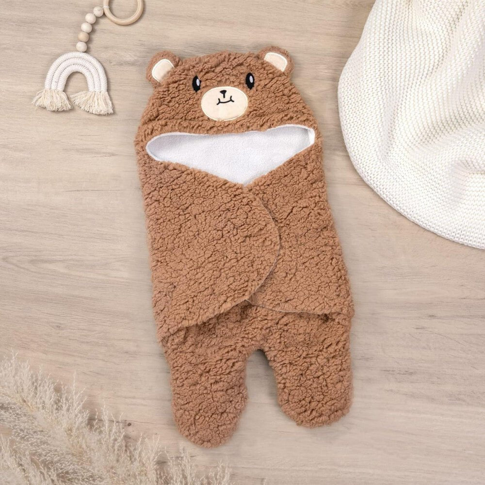 Soarwg Kids Babapólya 0 - 6 Hónapos Babáknak - Barna és Fehér, Puha, Meleg Pólya Újszülötteknek - BShopyX001RGM5ST_5