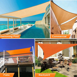 SunnestLife 6x6x6 m Háromszög Alakú Napvitorla - Vízálló, UV‑Álló , Szürke - BShopy