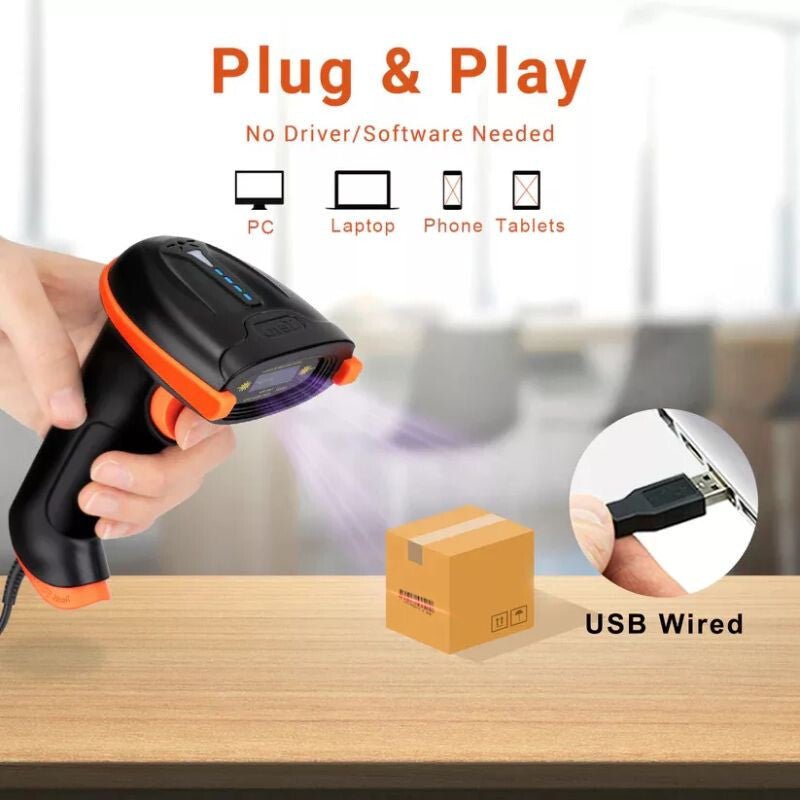 Tera L5100Y EU Vezetékes 1D Vonalkódolvasó – USB Csatlakozás, Plug & Play, Ütésálló Kialakítás - Narancssárga - BShopyTERAL5100Y_2