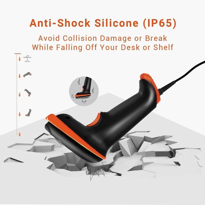 Tera L5100Y - Z USB Lézeres 1D Vonalkódolvasó Állvánnyal – IP65 Por - , Ütés - és Vízálló - BShopyTERAST5100Y_4