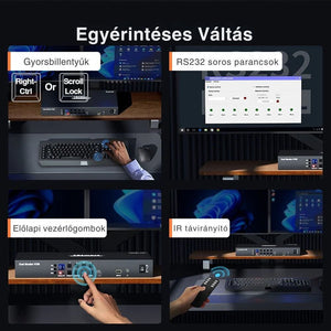 TESmart Dual Monitor DisplayPort KVM Switch – 8x2 (4 PC, 2 Monitor) 4K@60Hz, EDID, Hot Plug, USB 2.0, Pass - Through, DCCI - BShopy
