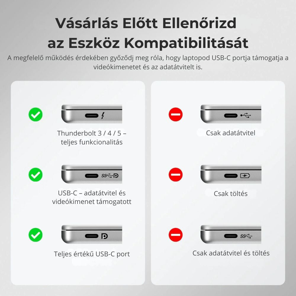 TESmart Dual Monitor KVM Dokkolóállomás – 2×2 USB - C, 4K@60Hz, EDID, MST, 2 Laptophoz - BShopyCKS202 - P23 - EUBK_8