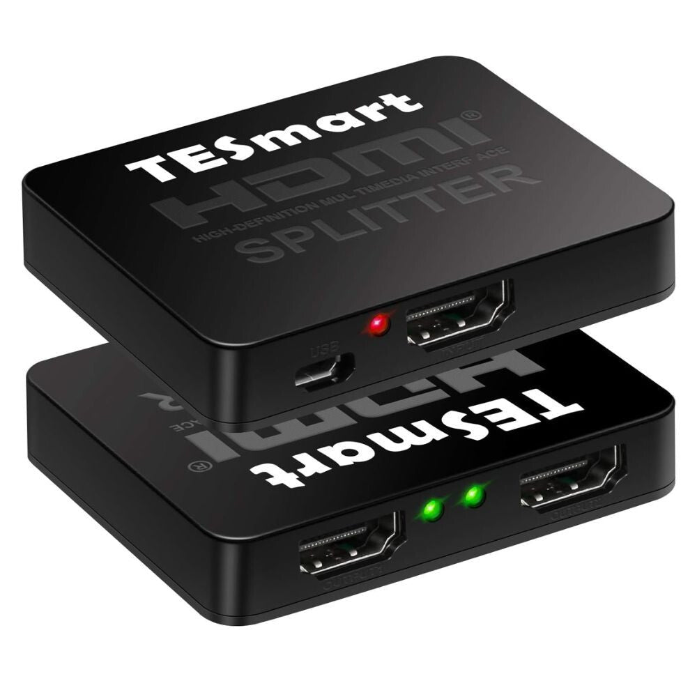 TESmart HDMI Splitter 1x2 – 4K@30Hz Ultra HD, HDMI Elosztó TV - hez, konzolhoz - BShopy1 HDMI 2 TV - re4K@30HzDolby DTS támogatásX000X5KUH3_0